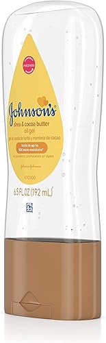 Johnson's Baby Oil Gel, Moisturizing Baby Massage Mineral Oil Enriched with Shea & Cocoa Butter, Dry Skin Relief for Babies, Kids & Adults, Nourishing & Gentle on Delicate Skin, 6.5 fl. oz - Jamouz