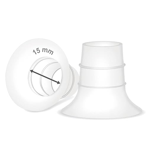 Maymom Flange Inserts 19 mm for Medela, Spectra 24 mm Shields/Flanges, Momcozy/Willow Wearable Cup. Compatible with Medela Freestyle, Harmony to Reduce 24mm Nipple Tunnel Down to 19 mm; 2pc/Each - Jamouz