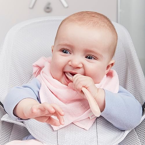 BEABA Baby's First Foods Spoon Set, Original Silicone Baby Spoons, Baby Essentials, Baby Spoons, Pack of 4 Baby Gift Set, BPA Lead & Phthalate Free, Rain - Jamouz