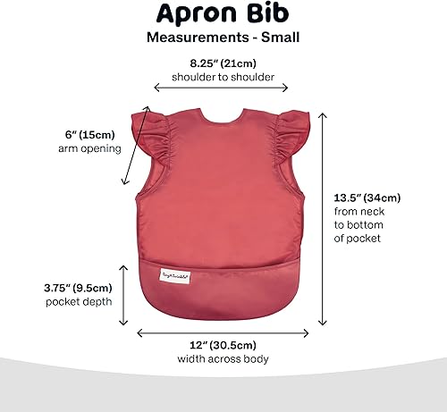 Tiny Twinkle Mess Proof Baby Bib - Waterproof Toddler and Baby Apron Bib - Machine Washable - PFAS and BPA Free - Jamouz