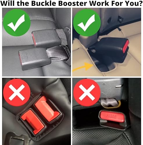 Seat Belt Buckle Booster™ (BPA Free) - Raises Your Seat Belt for Easy Access - Stop Fishing for Buried Seat Belts - Makes Receptacle Stand Upright Buckling (1) - Jamouz