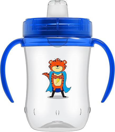 Dr. Brown's Transition Sippy Cup with Soft Spout - Blue - 6oz - 6m+ - Jamouz
