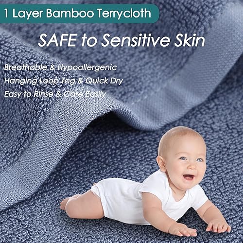 Wash Cloths 6 Pack, Reusable Makeup Remover Towel, 13x13 inch Large Washcloths for Face and Body, Super Soft and Skin Friendly Face Towel on Sensitive Skin, Easy to Rinse Grey Facial Cleaning Cloths - Jamouz