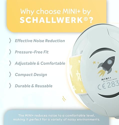 Schallwerk ® Mini+ Baby Ear Muffs – Noise Protection for Babies, Infants, Toddlers – CE & ANSI Certified Headphones - Jamouz