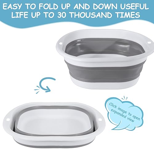 Foldable Baby Bottle Washing Basin, Baby wash Basin, Baby dishwashing Basin, Travel and Picnic Essential, Saves Space and can be Put into a Backpack - Jamouz