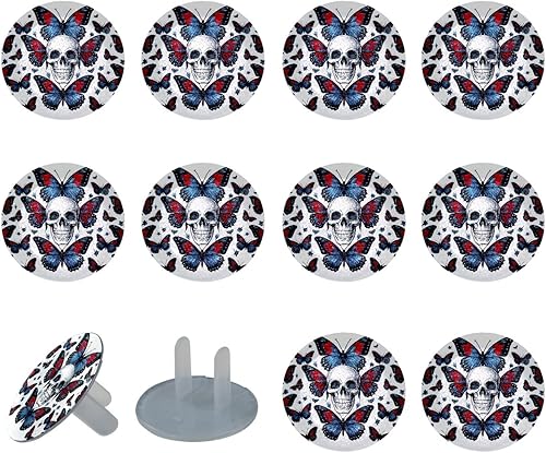 12 PCS Baby Child Proofing Outlet Covers, Electrical Safety Socket Protection Caps for 2-Prong Power Wall Plate Pure Black, czbhg-001 - Jamouz