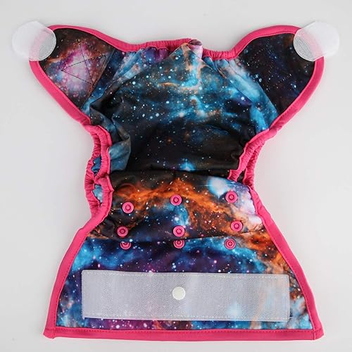 Baby Cloth Diaper Cover Nappy Hook and Loop Double Gusset 6.6lbs to 33lbs (Rabbits Wolves) - Jamouz