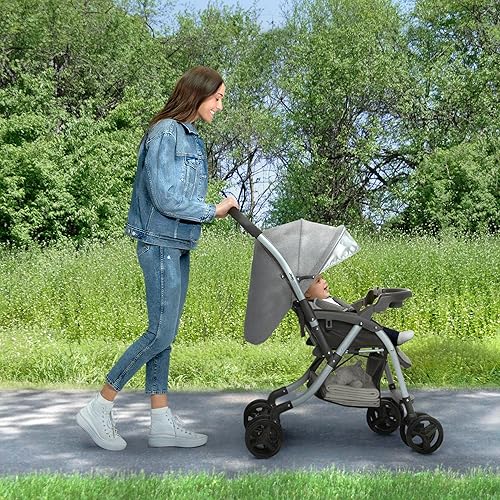 Jeep Unlimited Reversible Handle Stroller, Grey Tweed - Jamouz