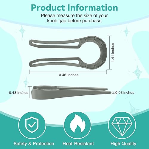 Gas Stove Knob Locks Protecting Kids and Pets; Oven Knob Covers for Child Safety (5 Pack,Black) - Jamouz