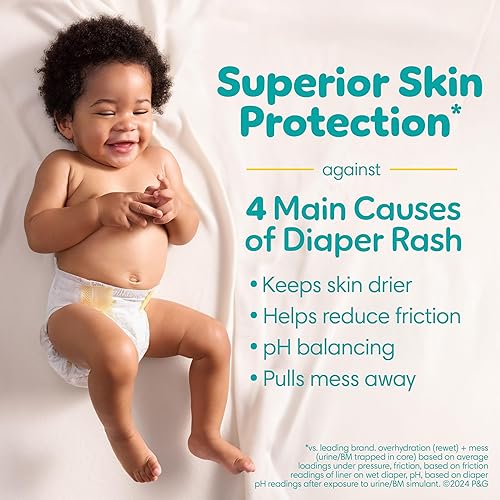Pampers Swaddlers Diapers Preemie - Size P1, 27 Count, Ultra Soft Disposable Baby Diapers (Pack of 4) - Jamouz