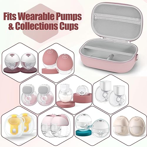 Breast Pump Bag for Hands-Free Wearable Breast Pump,Breast Pump Case for Momcozy/Willow/eufy Security/Medela/Paruu/Bluefair/kmaier/Nuliie,Hard Breast Pump Storage Pumping Carrying Case Pump Travel Bag - Jamouz