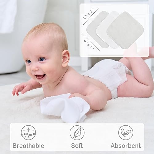 Viviland Baby Towels and Washcloths, Soft Absorbent Pink Baby Bath Towel Set, Elephant Hooded Towels with 5 Infant Face Washcloths (6 Pieces) - Jamouz