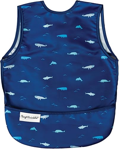Tiny Twinkle Mess Proof Baby Bib - Waterproof Toddler and Baby Apron Bib - Machine Washable - PFAS and BPA Free - Jamouz