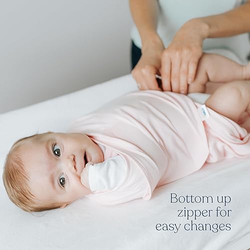 HALO 100% Cotton Sleepsack Swaddle, 3-Way Adjustable Wearable Blanket, TOG 1.5, Baby Blue, Newborn, 0-3 Months - Jamouz