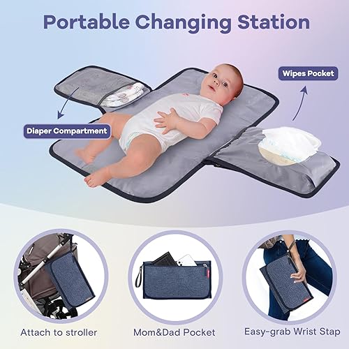 RUVALINO Diaper Bag Backpack, Multifunction Travel Pack Maternity Baby Changing Bags, Large Capacity, Waterproof, Black - Jamouz