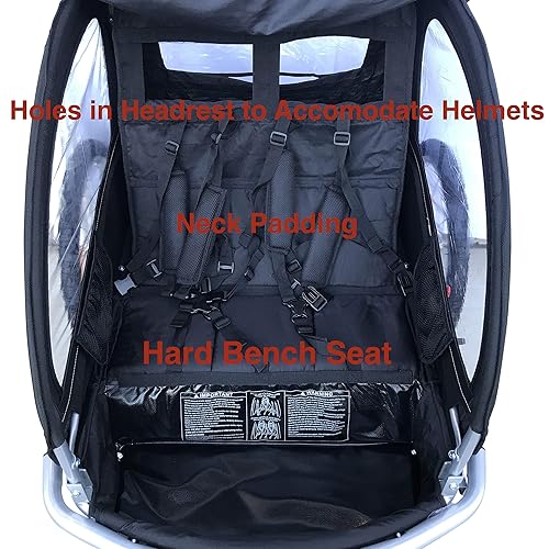 Booyah Strollers Double Child Baby Bike Bicycle Trailer, Jogger, Stroller with Suspension (Green) - Jamouz