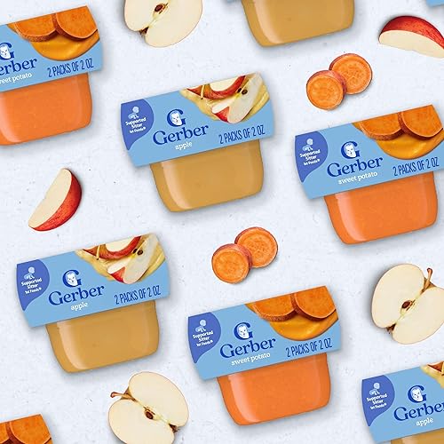 Gerber 1st Foods Baby Food, Prune Puree, Natural & Non-GMO, 2 Ounce Tubs, 2-Pack (Pack of 8) - Jamouz