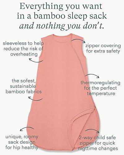 Supersoft Sleep Sack 0.5 TOG, Premium Bamboo Viscose Sleeping Bag Thin Baby Wearable Blanket 2-Way Zipper Sleep Sack - Jamouz