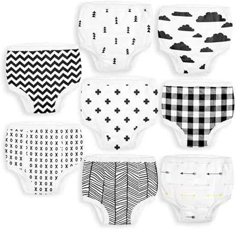 BaeBae Goods Potty Training Underwear for Boys & Girls 8 Piece, Absorbent Cotton Baby Toddler Training Pants 12M 2T 3T 4T 5T - Jamouz