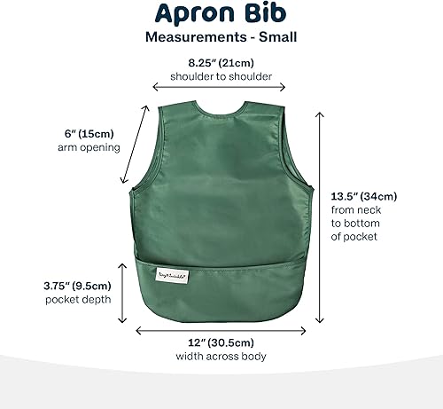 Tiny Twinkle Mess Proof Baby Bib - Waterproof Toddler and Baby Apron Bib - Machine Washable - PFAS and BPA Free - Jamouz