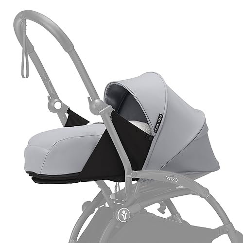 Stokke YOYO 0+ Newborn Pack, Taupe - Includes Mattress, Extendable Canopy & Five-Point Harness - Requires YOYO3 Frame (Sold Separately) - Jamouz