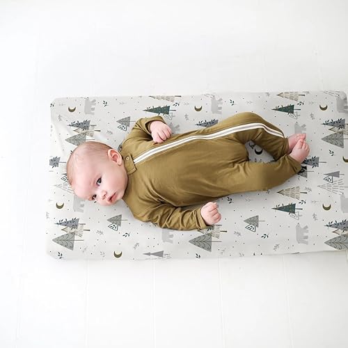 Stretchy Changing Pad Covers for Boys Girls,2 Pack Jersey Knit,Elephant & Whale - Jamouz