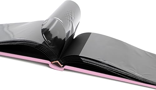 Holoary Small 4x6 Photo Album, Linen Hard Cover, Holds 50 Photos, Black Page Traditional Book Bound, Mini Brag Book Baby Album, Ideal For Wedding, Family Pictures, Gifts, Anniversary (Sky blue) - Jamouz