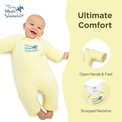 Magic Sleepsuit Baby Merlin's 100% Cotton Baby Transition Swaddle - Baby Sleep Suit - Lavender colour -for 3-6 Months baby - Jamouz