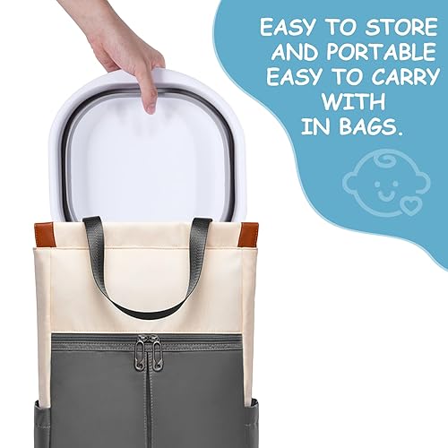 Foldable Baby Bottle Washing Basin, Baby wash Basin, Baby dishwashing Basin, Travel and Picnic Essential, Saves Space and can be Put into a Backpack - Jamouz