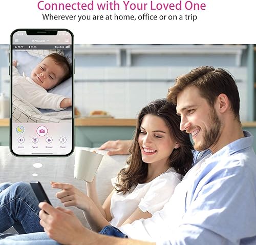 iBaby M8 2K Smart Baby Monitor, 355° Pan 110° Tilt and 2-Way Talk, Video Baby Monitor with Crying and Motion Alerts, Moonlight Projector, Temperature/Humidity Alerts, for iOS/Android - Jamouz