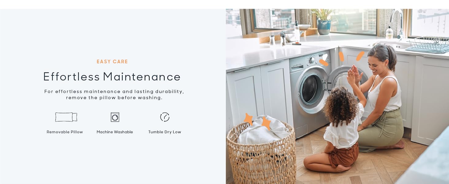 Machine wash the floor bed mattress after sleeping at daycare school or camping