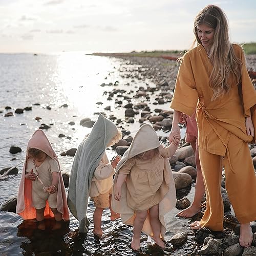 mushie Baby Hooded Towel | Organic Cotton (Blush) - Jamouz