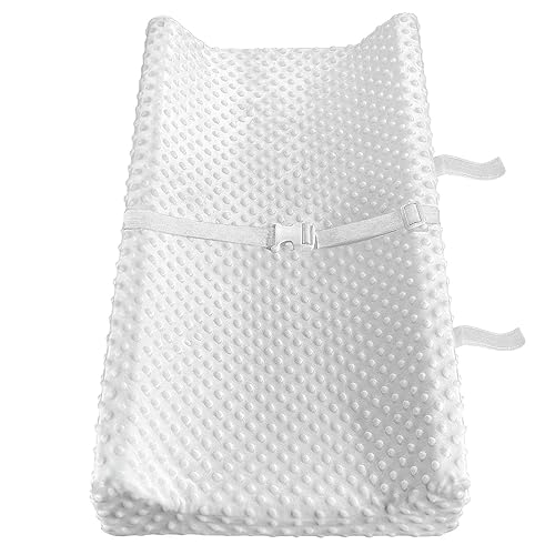 YENING Baby Diaper Changing Pad for Dresser Top with Cover Waterproof Lining Foam Contoured Changing Table Pads Topper 31' x 16' Grey - Jamouz