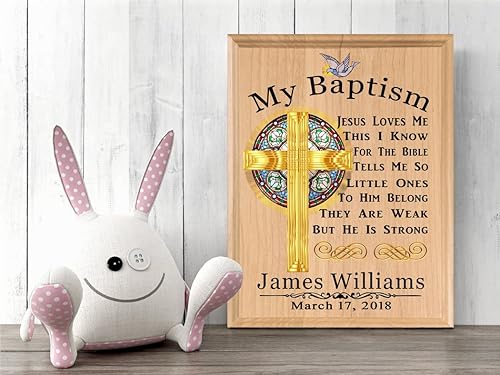 Baptism Gift Blessing Personalized Christening Gifts - for Boys Baby Girls Babies Made in USA (My Baptism) - Jamouz