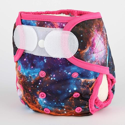 Baby Cloth Diaper Cover Nappy Hook and Loop Double Gusset 6.6lbs to 33lbs (Rabbits Wolves) - Jamouz