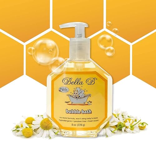 BELLA B Bubble Bath for Baby & Kids 8 oz - Organic Bubble Bath for Toddlers - Toddler Bubble Bath Tear-Free Baby Bubble Bath Organic - Natural Bubble Bath for Kids - Tear-Free Bubble Bath - Kids Bath - Jamouz