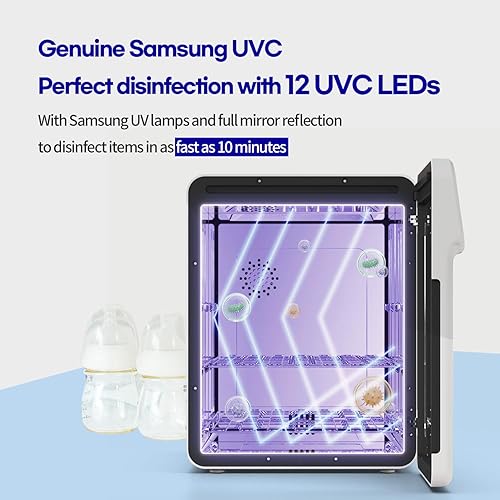 HubiBaby 4-in-1 UVC Cleaner and Dryer for Baby Bottles Multifunctional Smart Control with Bluetooth APP - Jamouz