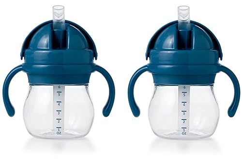 OXO Tot Transitions Straw Cup with Handles 6 oz. - Opal and Dusk - 2 Pack - Jamouz