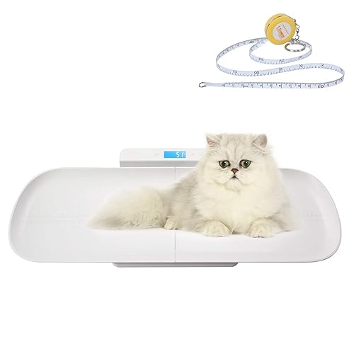 MEKBOK Pet Scale with Tape Measure, Multi-Function Baby Scale, Infant Scale Digital Weight with Height Tray(Max: 70cm), Measure Weight Accurately(Max: 220lb), Perfect for Toddler/Puppy /Cat/Dog/Adult - Jamouz