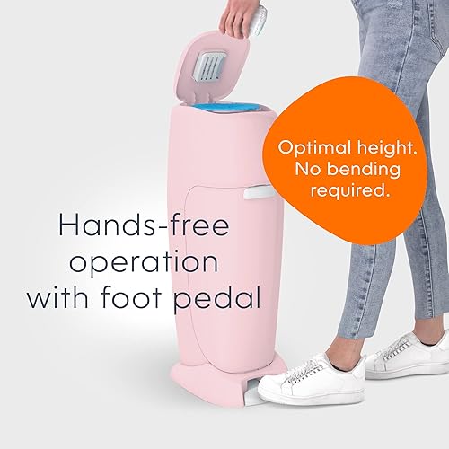 Playtex Diaper Genie Complete Pail with Built-In Odor Controlling Antimicrobial, Includes Pail & 1 Refill, White , 8.36 Pound - Jamouz