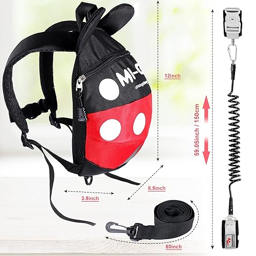 CZSYZCZS Toddlers Leash + Anti Lost Wrist Link Child Kids Safety Harness Kids Walking Wristband Assistant Strap Belt (pink) - Jamouz