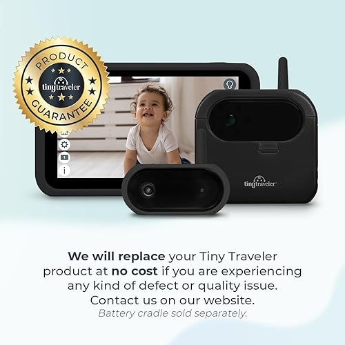 Tiny Traveler Ai Smart Wireless Baby Car Monitor - AI-Powered Safety Alerts: Cry/Laugh/Stand Detection, Virtual Fence, Long Range 1000ft Night Vision Lullabies Night Light - Jamouz