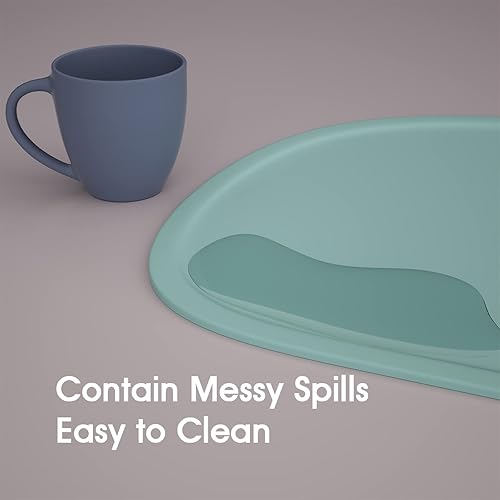 Cuddle Campus Set of 3 Silicone Placemats with Raised Edges for Kids,Toddlers,Babies, Non-Slip Dinning Table Mat, Baby Eating Mat, Food Mat - Jamouz