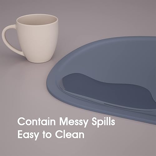 Cuddle Campus Set of 3 Silicone Placemats with Raised Edges for Kids,Toddlers,Babies, Non-Slip Dinning Table Mat, Baby Eating Mat, Food Mat - Jamouz