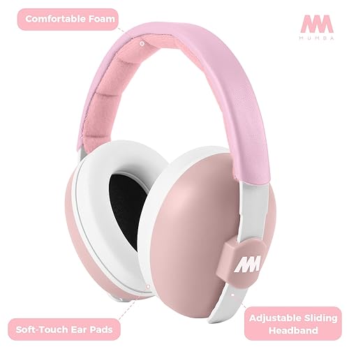 Mumba Baby Ear Protection Noise Cancelling Headphones for Babies and Toddlers Baby Earmuffs - Ages 3-24+ Months - Jamouz