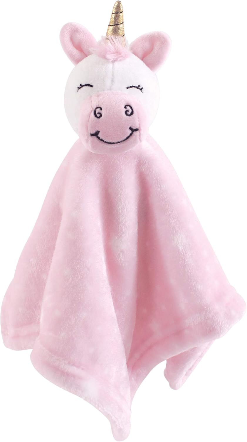 Hudson Baby Unisex Baby Animal Face Security Blanket, Giraffe, One Size - Jamouz