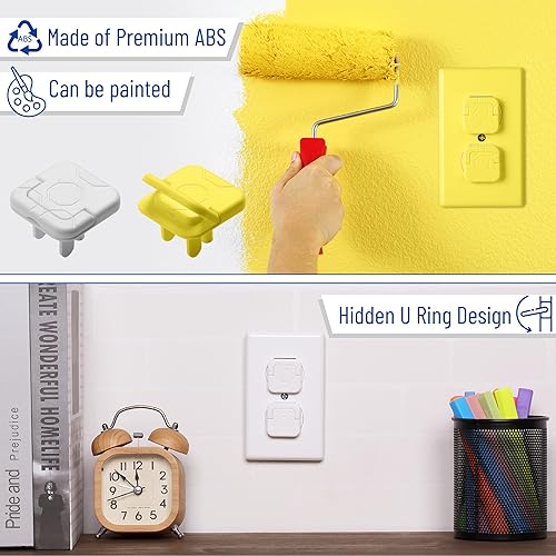 Bates- Outlet Covers Baby Proofing, 10 Pack, 3 Prongs, Plug Covers Baby Proofing, Baby Proof Outlet Covers, Child Proof Outlet Cover, Outlet Plug Covers, Baby Outlet Cover, Childproof Outlet Cover - Jamouz