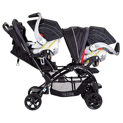 Baby Trend Sit N' Stand Double Stroller and Cover Me 4 in 1 Convertible Car Seat Bundle - Jamouz