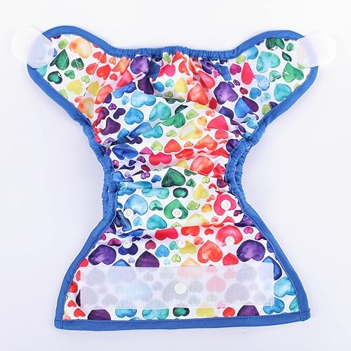 Baby Cloth Diaper Cover Nappy Hook and Loop Double Gusset 6.6lbs to 33lbs (Rabbits Wolves) - Jamouz