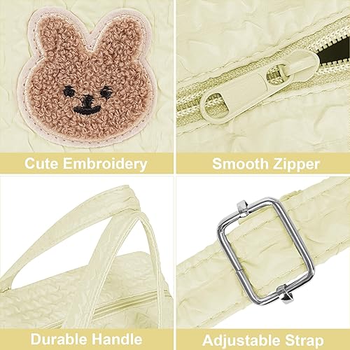 Lushandy Baby Diaper Bag Tote, Cute Mommy Nappy Crossbody Travel Tote, Multifunction Storage Bag - Jamouz